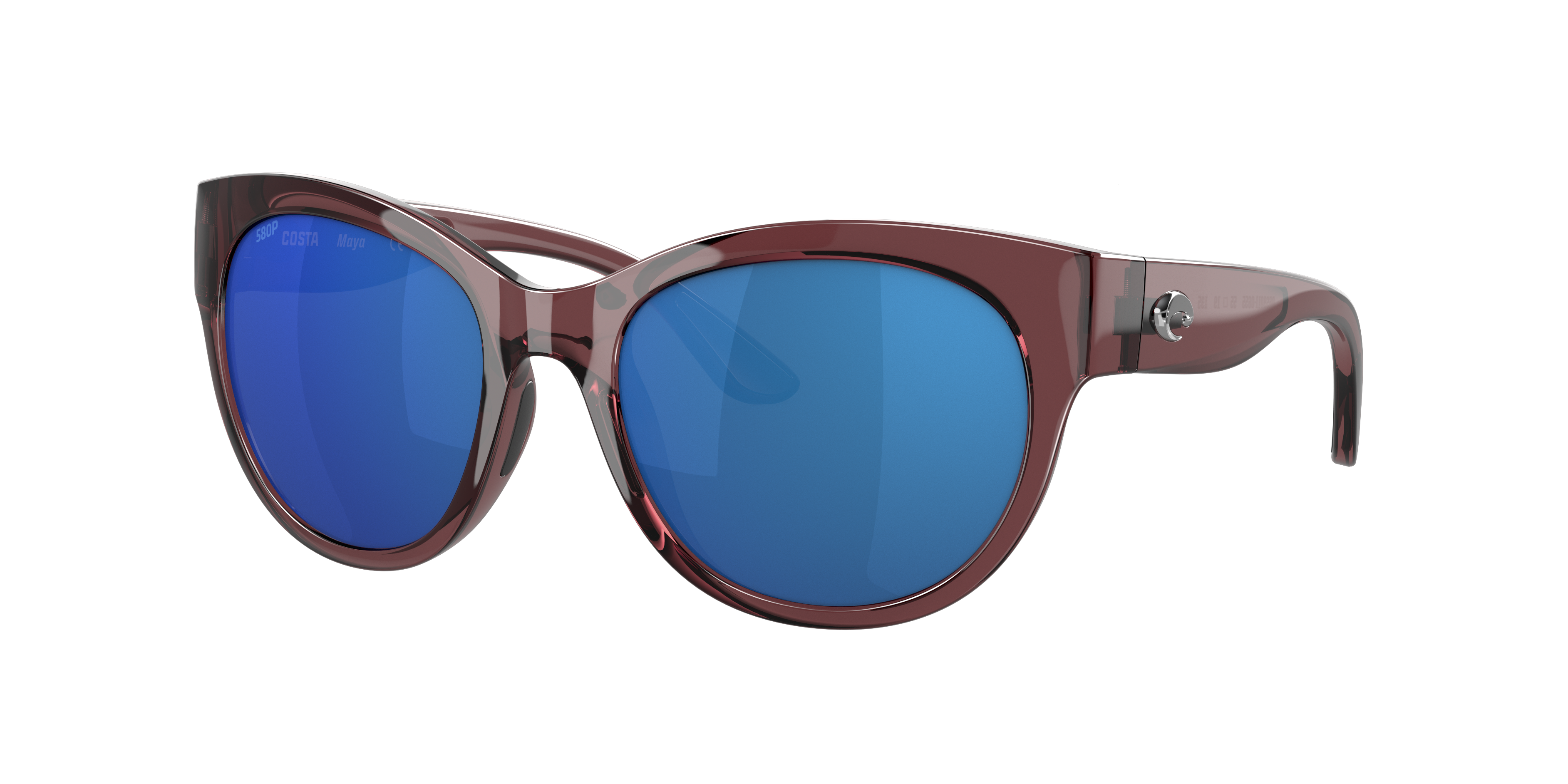 Costa Woman Sunglass Maya -  Frame color: Shiny Urchin Crystal, Lens color: Blue Mirror