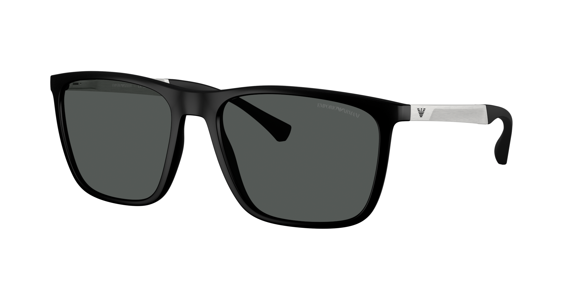 Emporio Armani Man Sunglass EA4150 -  Frame color: Rubber Black, Lens color: Grey