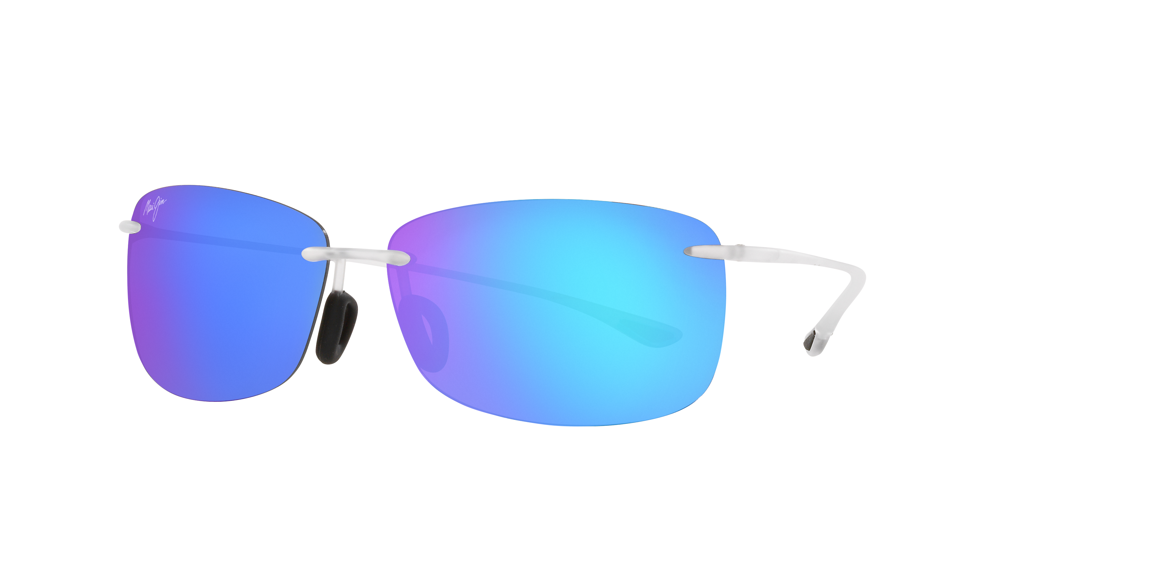 Maui Jim Unisex Sunglass Akau -  Frame color: Clear, Lens color: Blue Hawaii Mirror Polarized