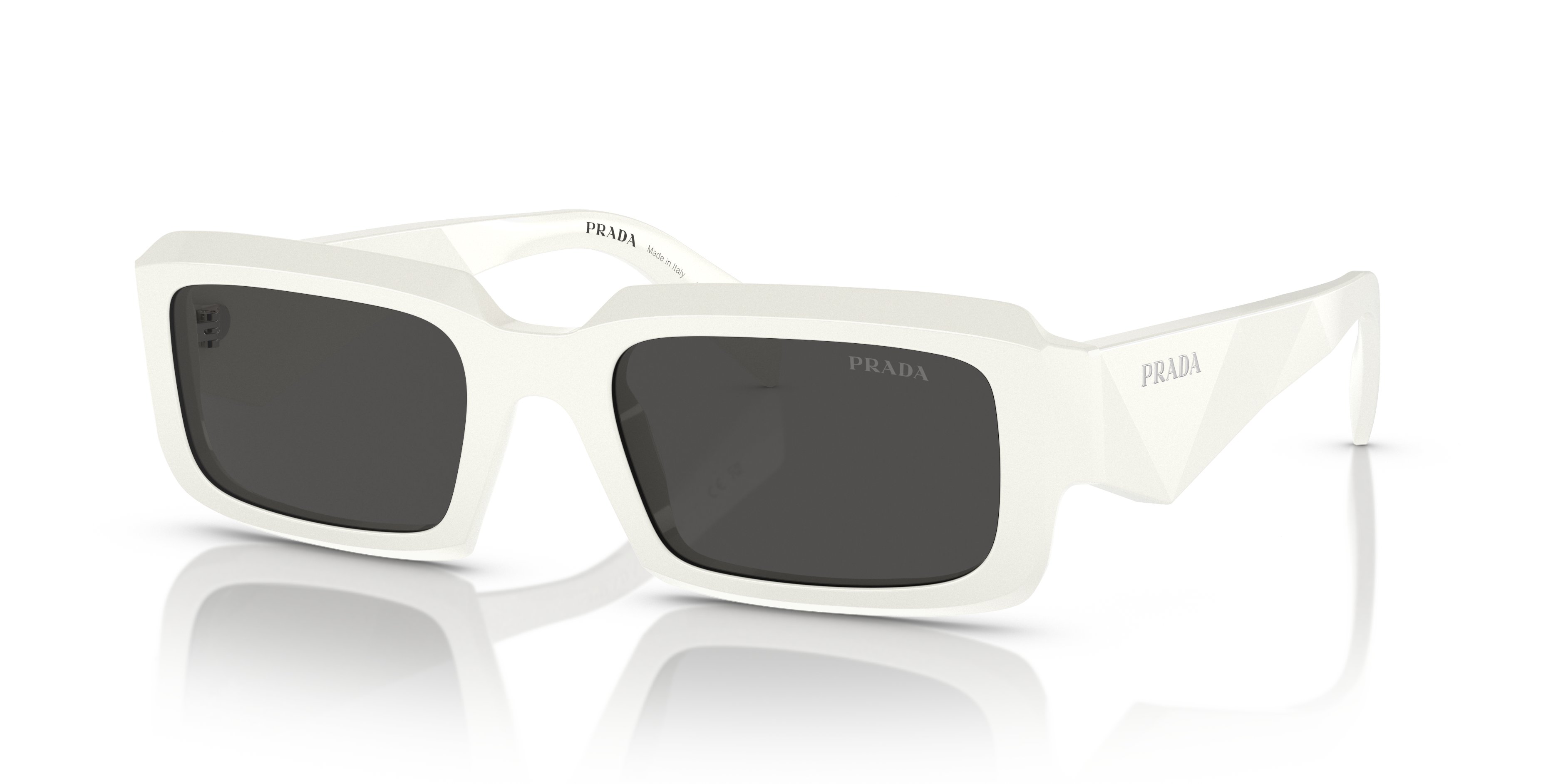 Prada PR 27ZS L (54 - 21) with Grey lenses and White frame