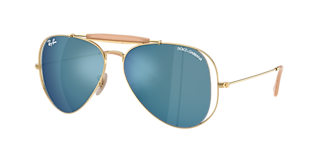 Ray-Ban RB4339D ライトブルー ローブリッジフィット Ray-Ban RB4339D L (54 - 21) with Blue lenses and Black frame