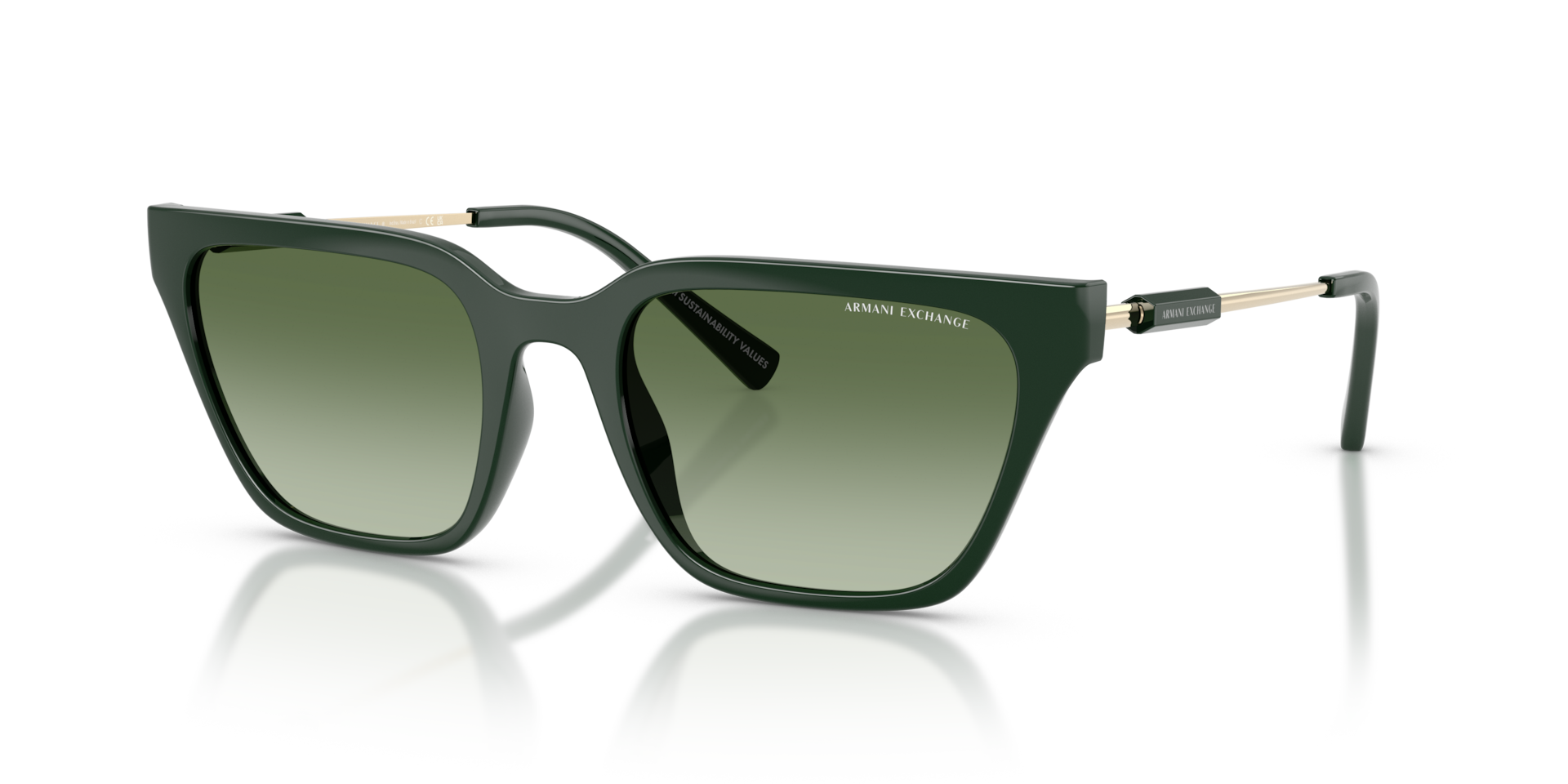 Armani Exchange AX4158S M (55 - 20) with Green lenses and Green