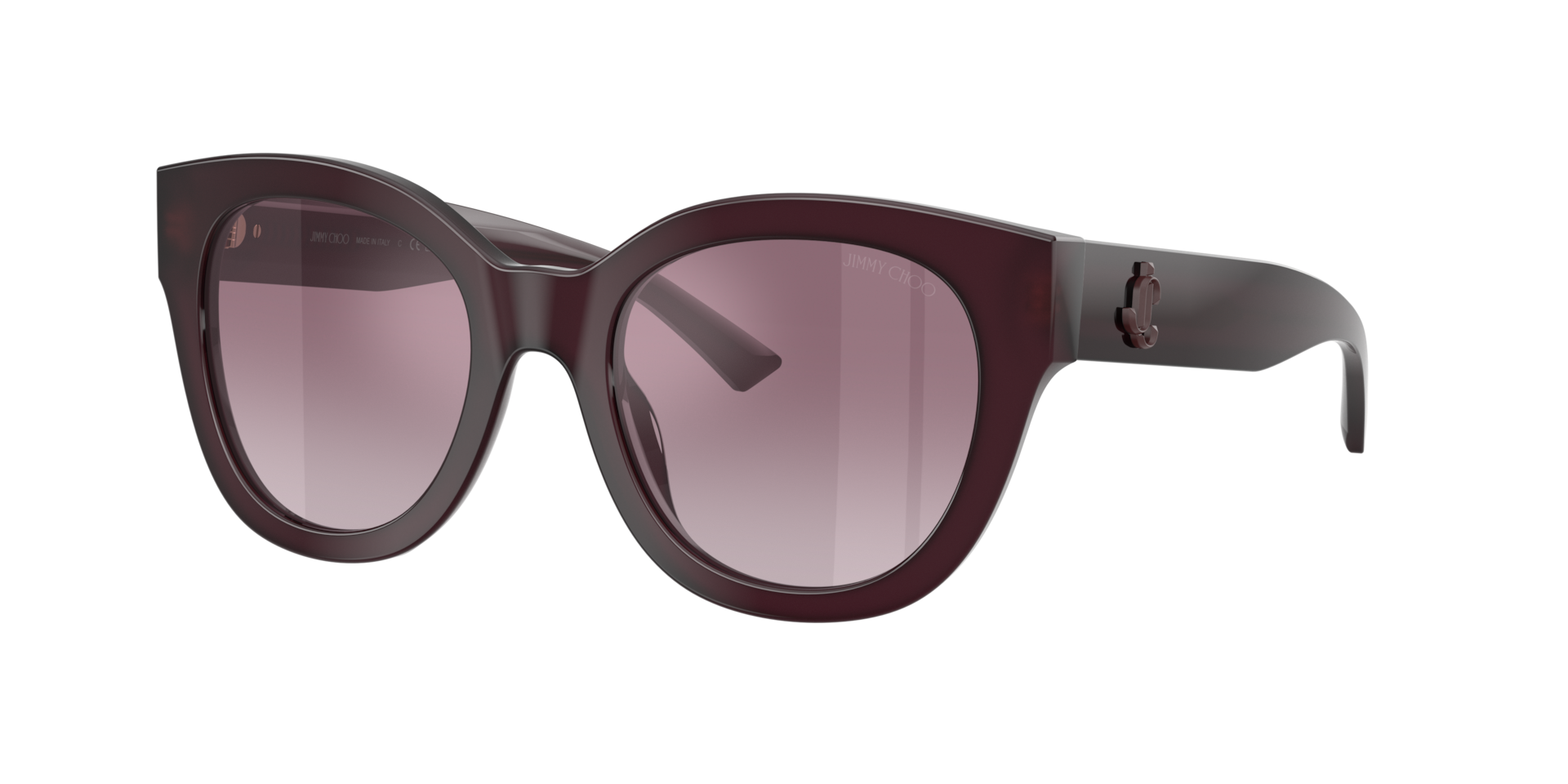 Jimmy Choo Frau Sunglass JC5053 - Rahmenfarbe: Opal Pflaume, Linsenfarbe: Verlauf Violett Silber verspiegelt