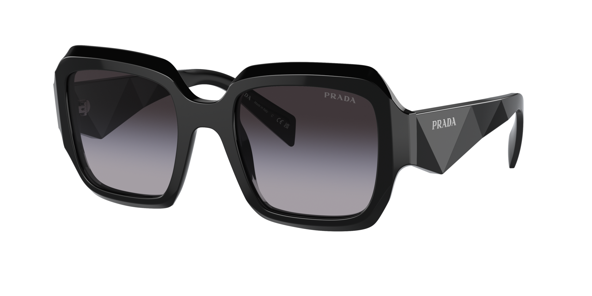 Prada PR 28ZSF L (54 - 20) with Grey lenses and Black frame