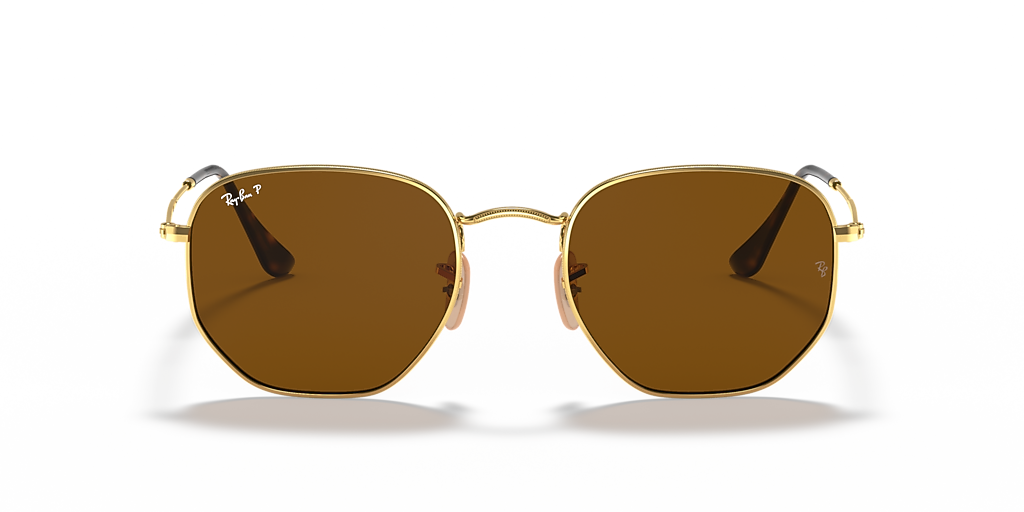Ray-Ban Hexagonal Flat Lenses XL (54 - 21) with Brown lenses and