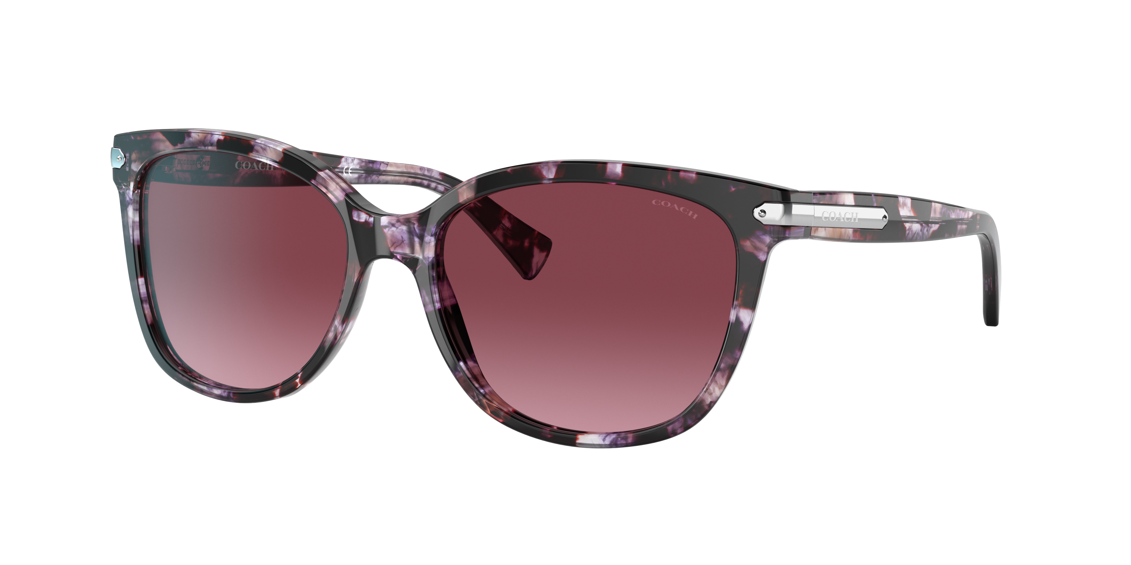 Coach Woman Sunglass L109 -  Frame color: Purple Tortoise, Lens color: Burgundy Gradient