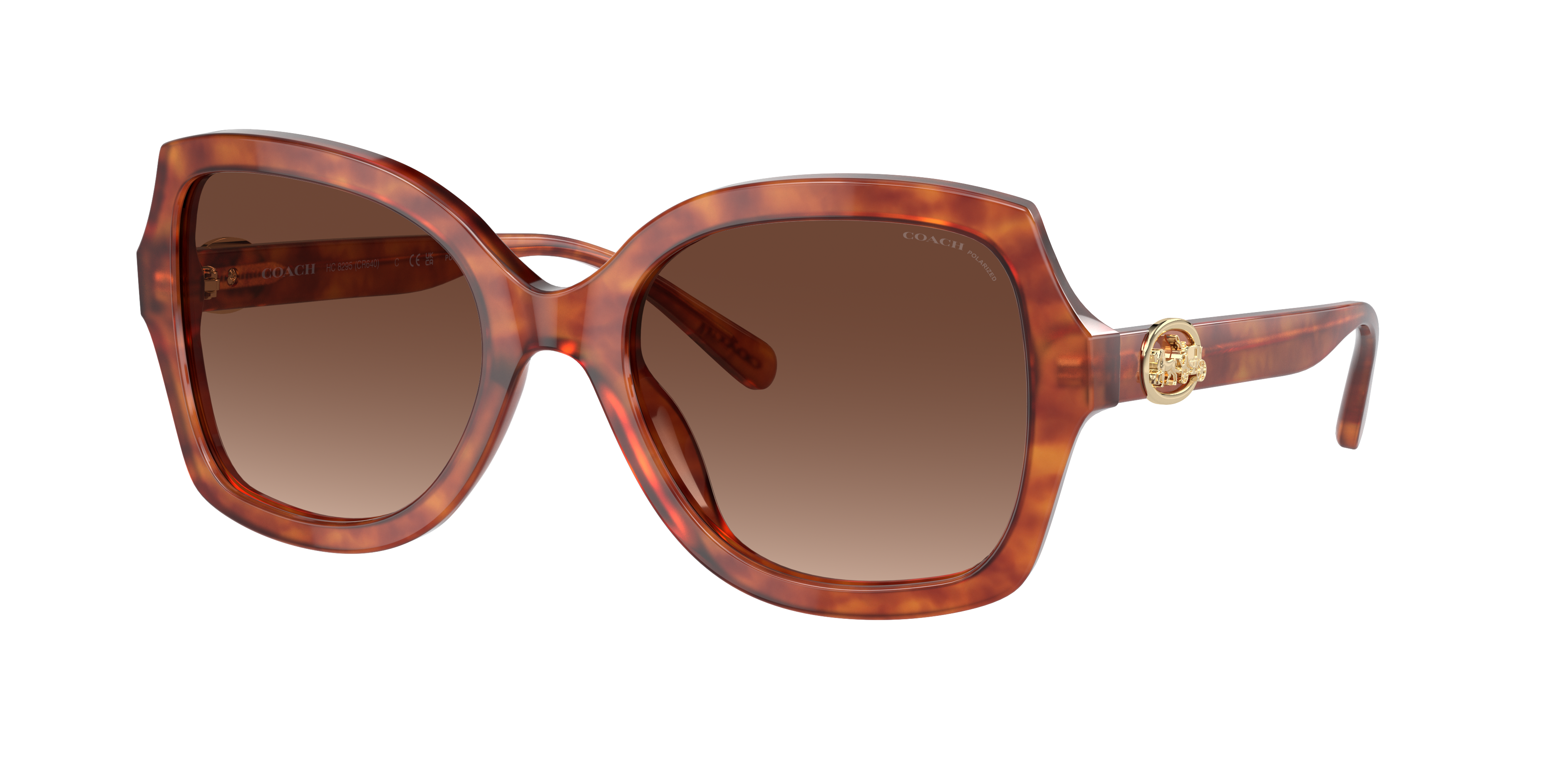 Coach Woman Sunglass L1147 -  Frame color: Caramel Tortoise, Lens color: Brown Gradient Polarized
