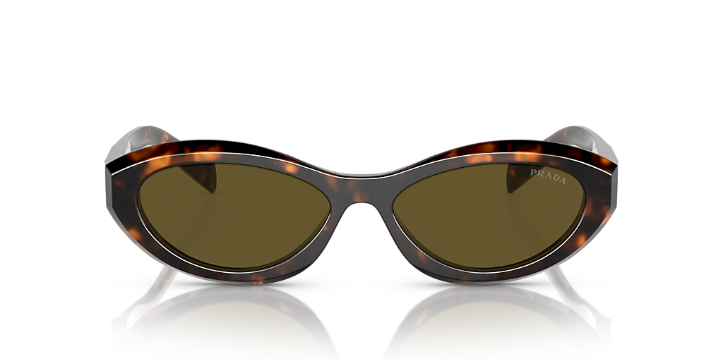 Prada PR 26ZSF L (56 - 15) with Brown lenses and Green frame