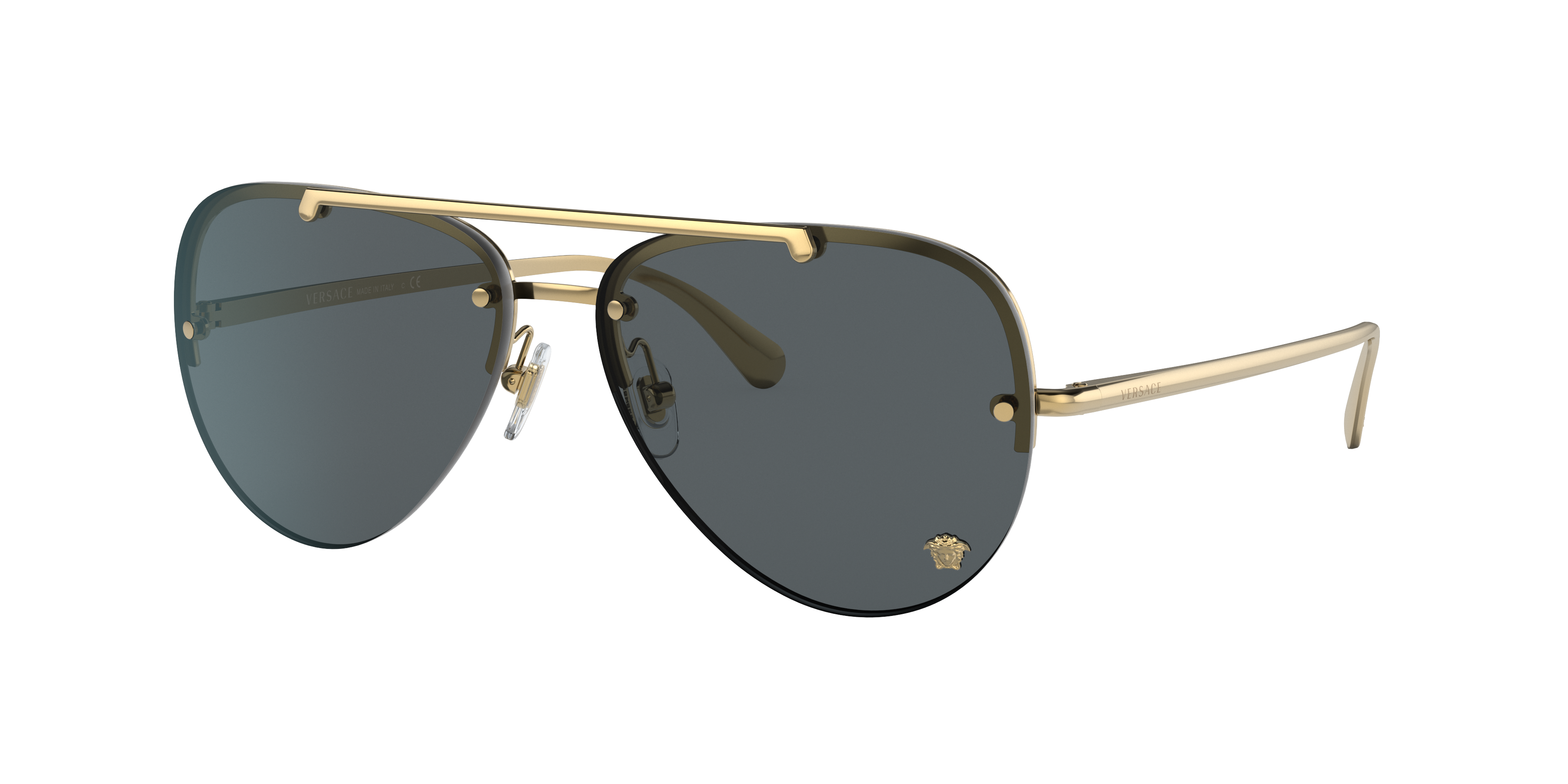 Versace Woman Sunglass VE2231 -  Frame color: Gold, Lens color: Dark Grey