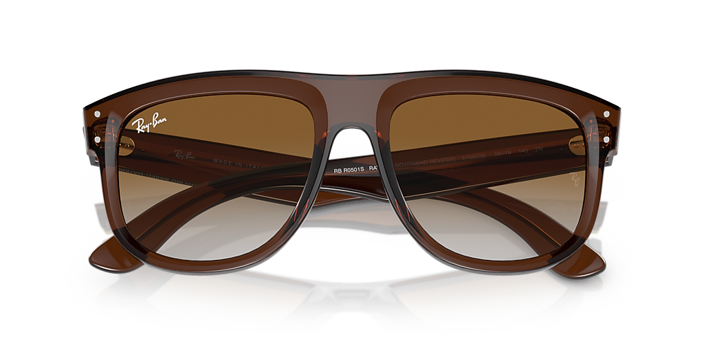 Ray-Ban Boyfriend Reverse L (56 - 18) with Brown lenses and Brown