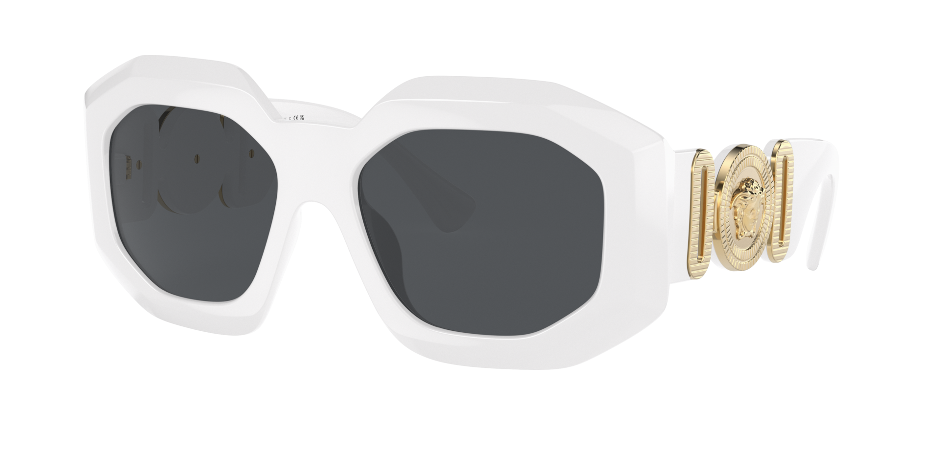 Versace Woman Sunglass VE4424U -  Frame color: White, Lens color: Dark Grey