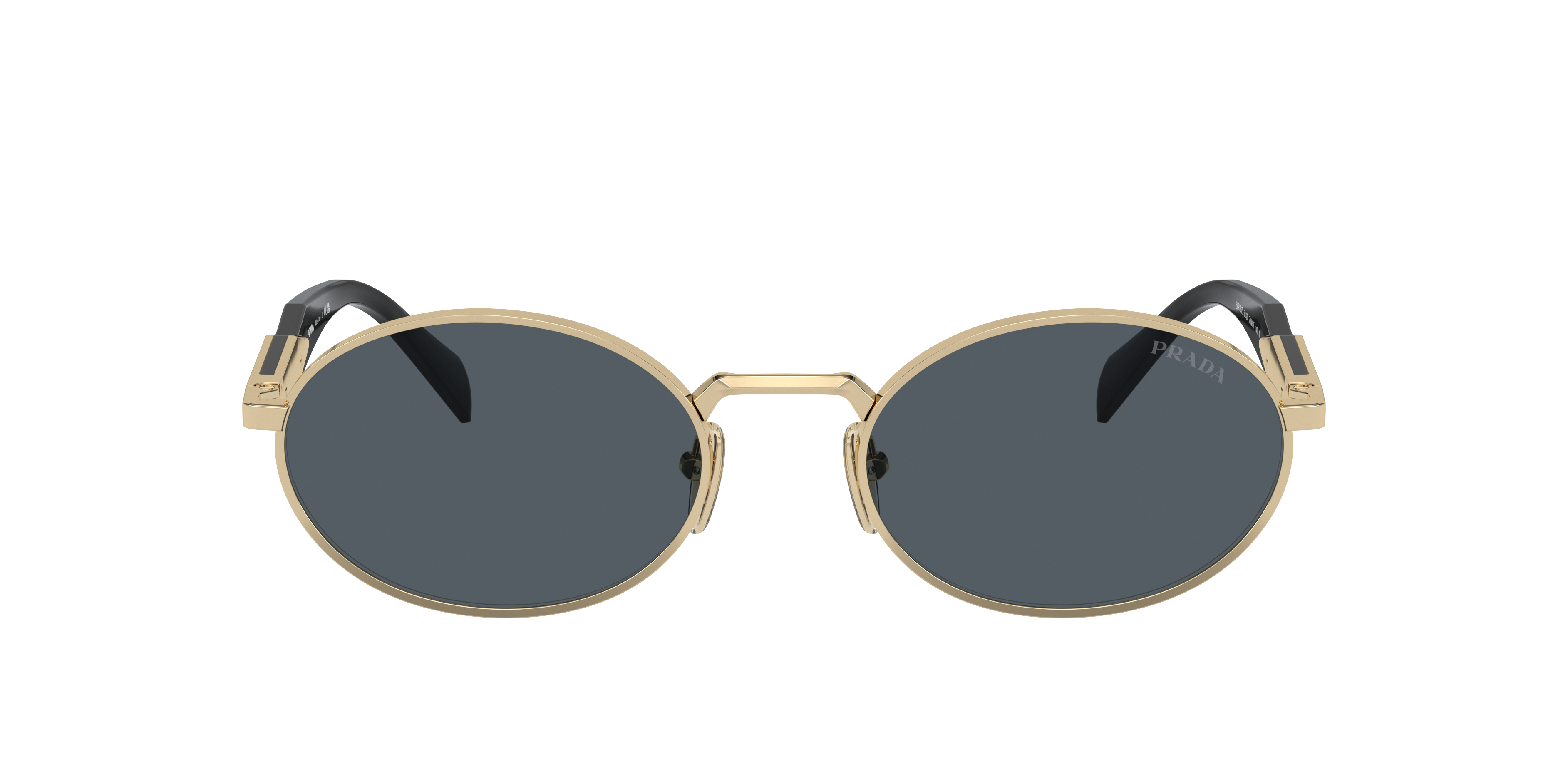 Prada PR 65ZS L (55 - 20) com Lentes Cinza e Armação Ouro