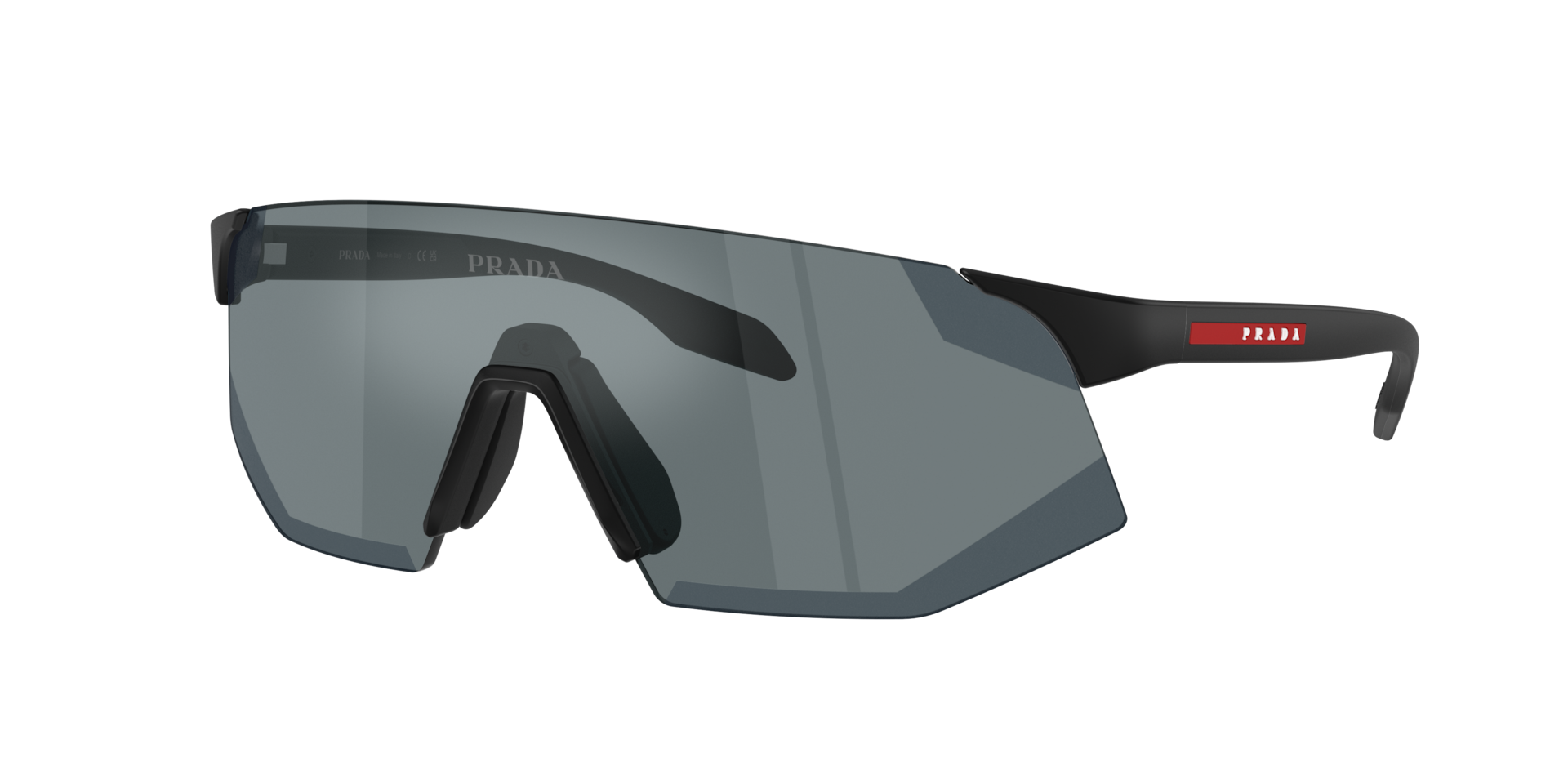 Prada Linea Rossa Man Sunglass PS C03SU -  Frame color: Matte Black, Lens color: Grey Mirror Black
