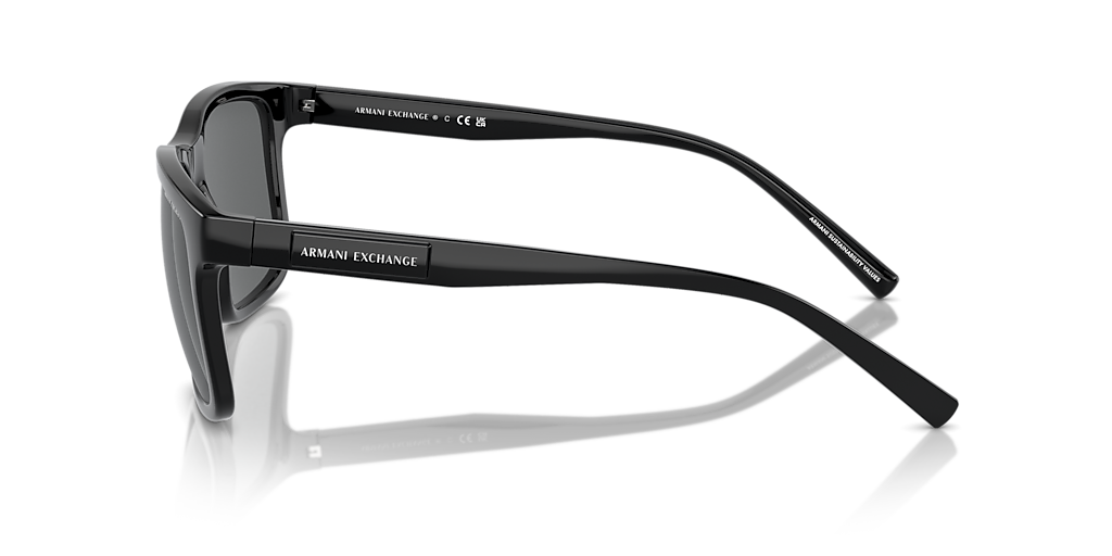 Armani Exchange AX4145S XXL (57 - 19) with Grey lenses and Black