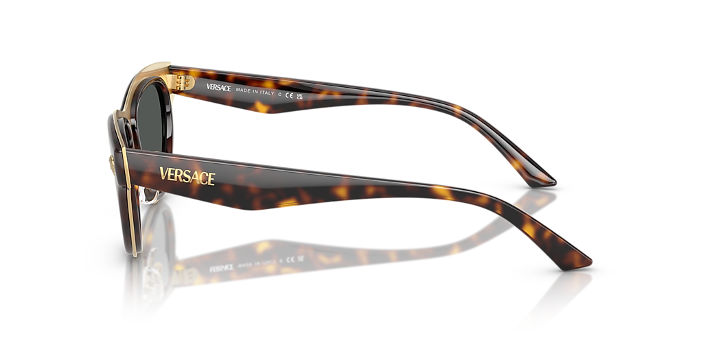 Versace OVE2273 Sunglasses White/Dark Grey Lens 52-17-145 Made In Italy Versace VE2273 314/87 Sunglasses Women main image 4