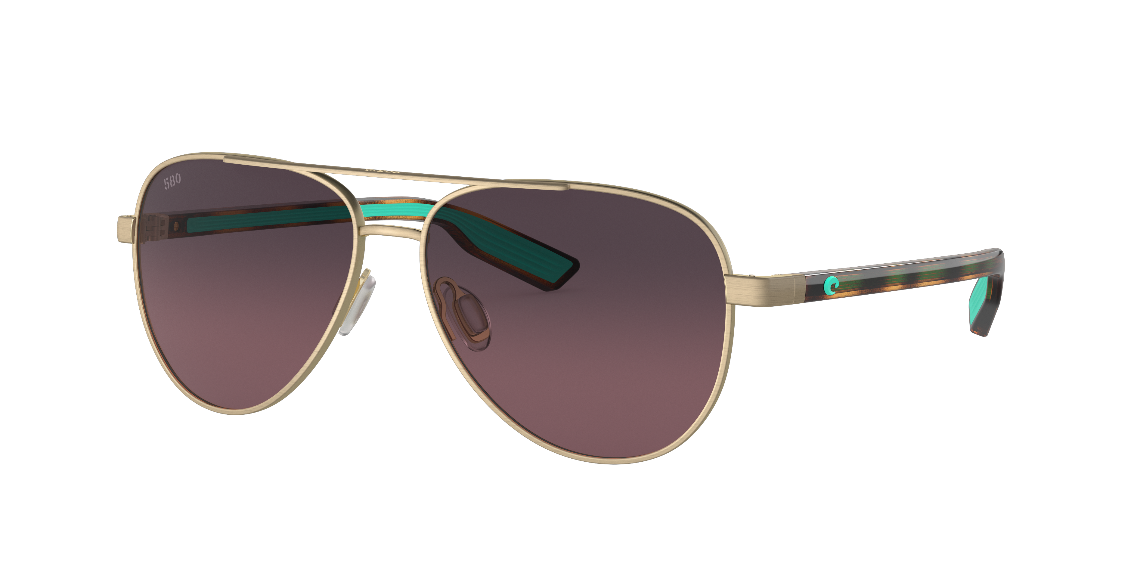 Costa Unisex Sunglass Peli -  Frame color: Brushed Gold, Lens color: Rose Gradient