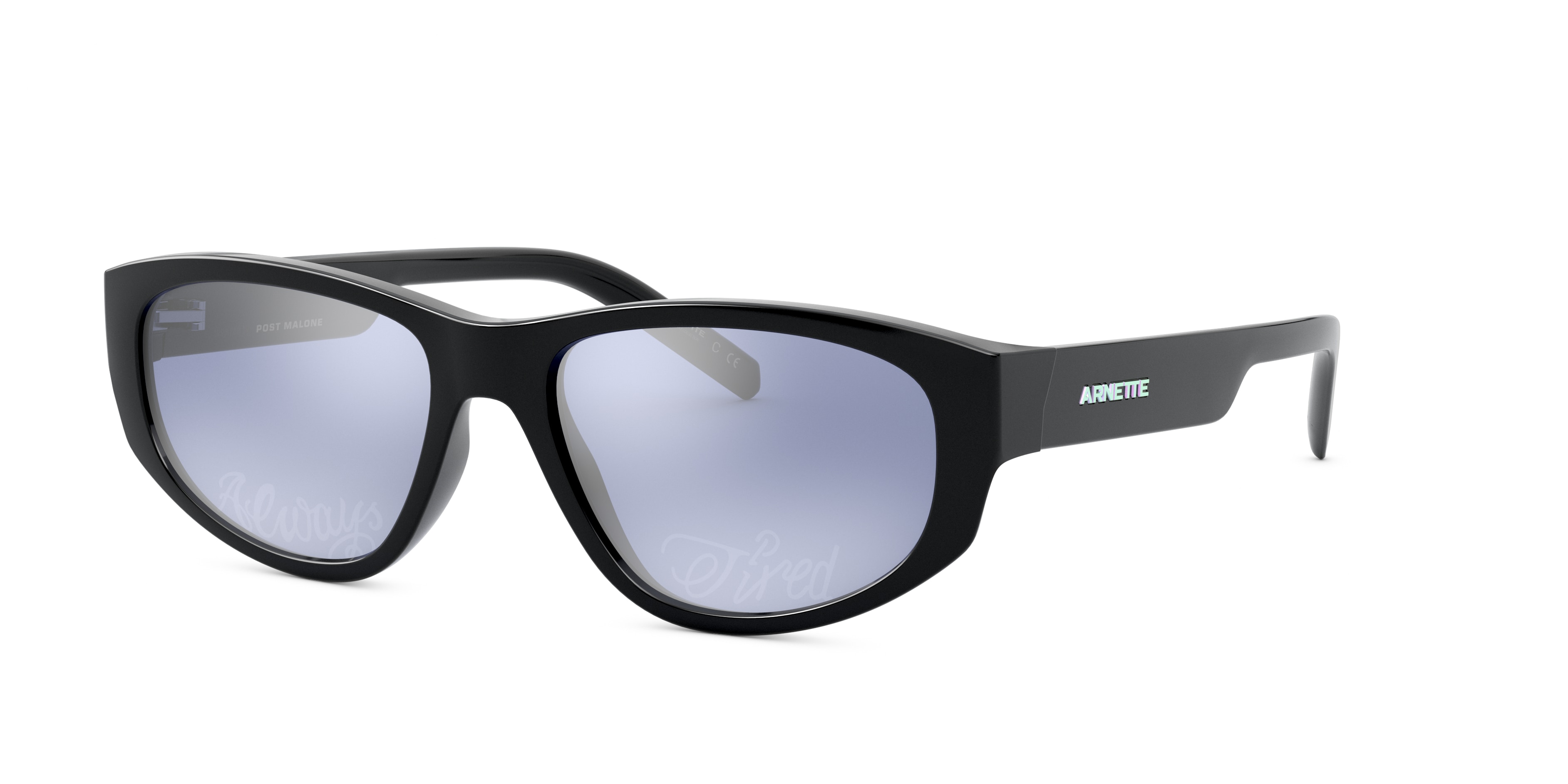 Arnette Man Sunglass Deamon -  Frame color: Shiny Black, Lens color: Blue