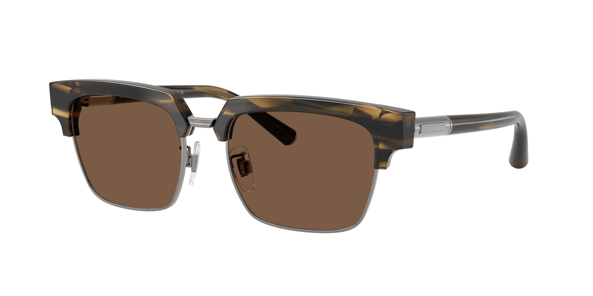 Dolce&Gabbana Man Sunglass DG4522 -  Frame color: Striped Brown, Lens color: Brown