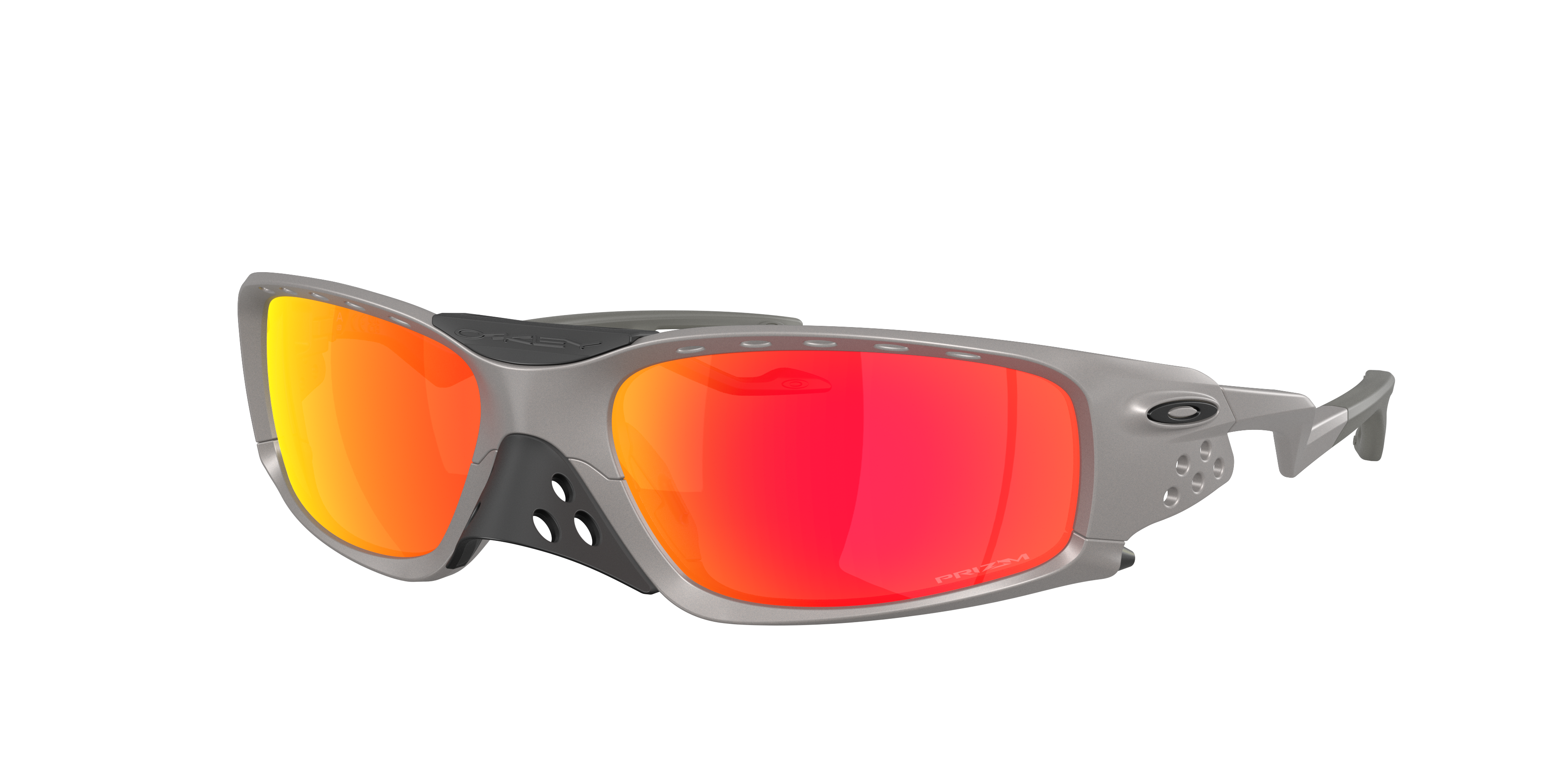 Oakley Unisex Sunglass OO9529 Plantaris SQ -  Frame color: Titanium, Lens color: Prizm Ruby