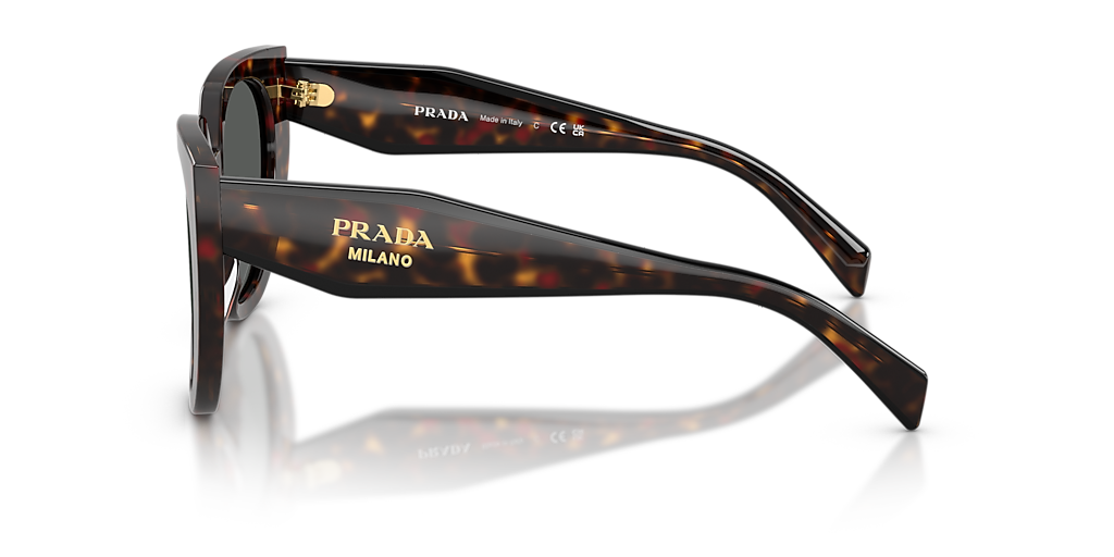 Prada PR 14WS M (52 - 20) with Grey lenses and Tortoise frame