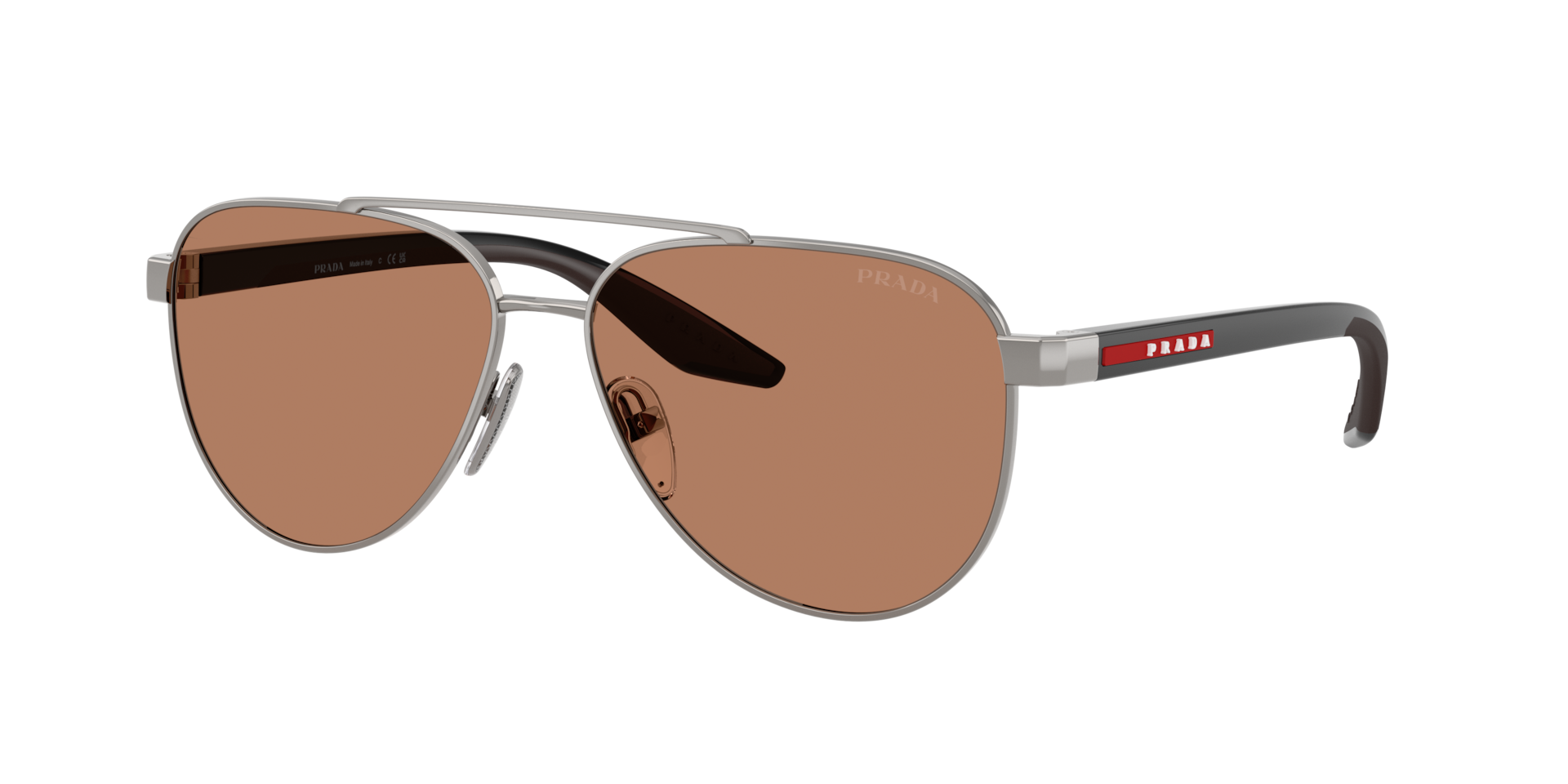 Prada Linea Rossa Man Sunglass PS A52S -  Frame color: Gunmetal, Lens color: Brown