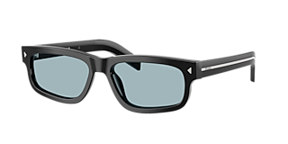 Prada PR B11SF L (57 - 15) with Blue lenses and Black frame