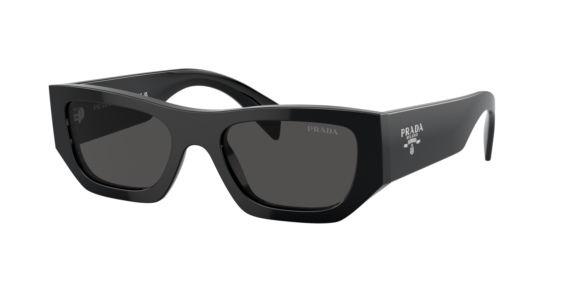 Prada PR A01S M (53 - 20) with Grey lenses and Black frame