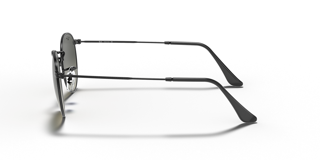 Ray-Ban Round Flat Lenses L (53 - 21) with Grey lenses and Black