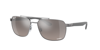Ray-Ban RB3663 XL (60 - 17) with Green lenses and Grey frame