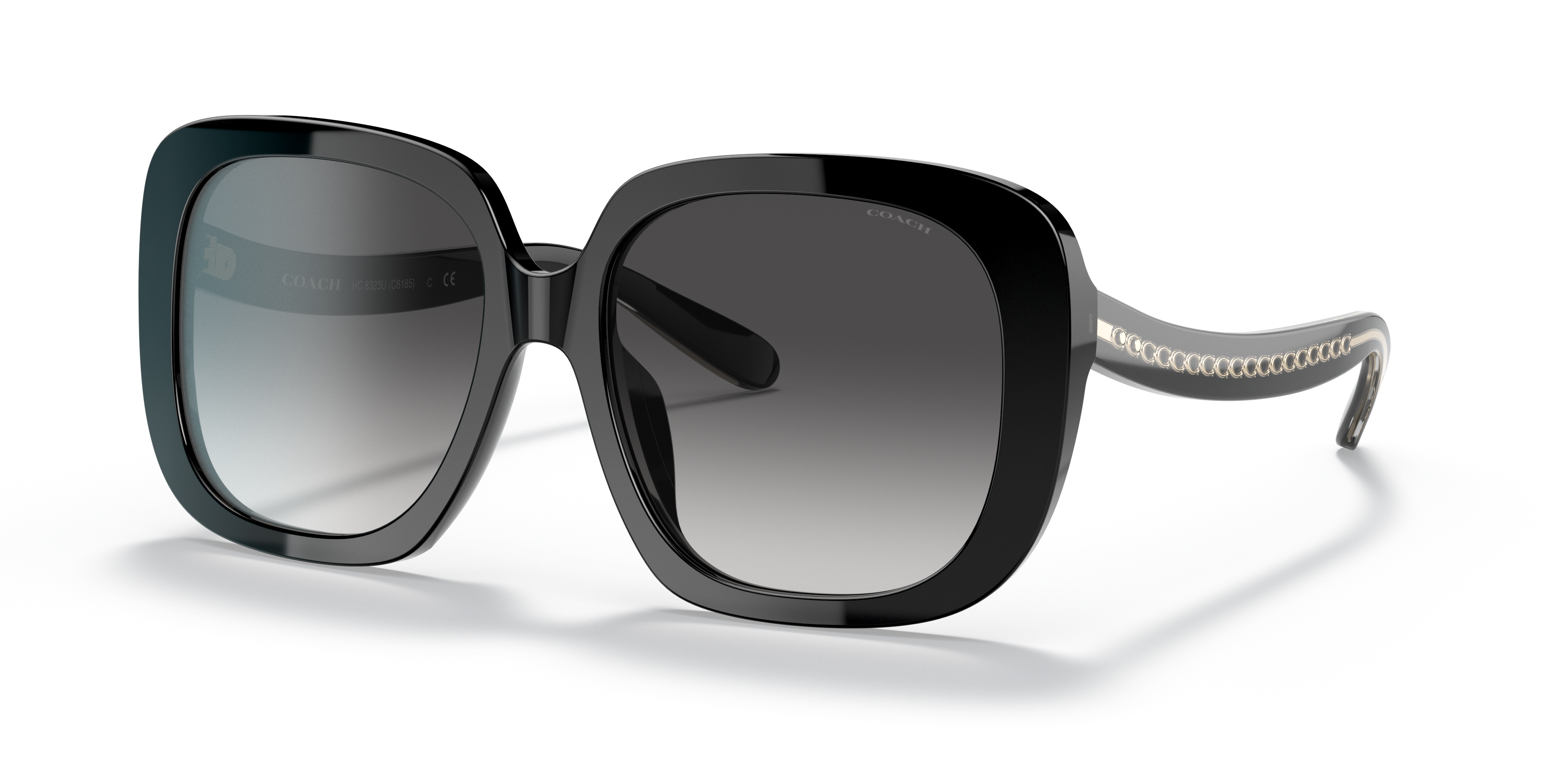 Coach C6185 L (56 - 17) with Grey lenses and Black frame
