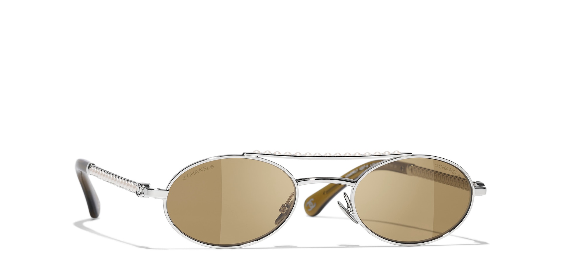 Chanel Woman Sunglass Oval Sunglasses CH4297H CH4297H -  Frame color: Transparent Olive, Lens color: Olive