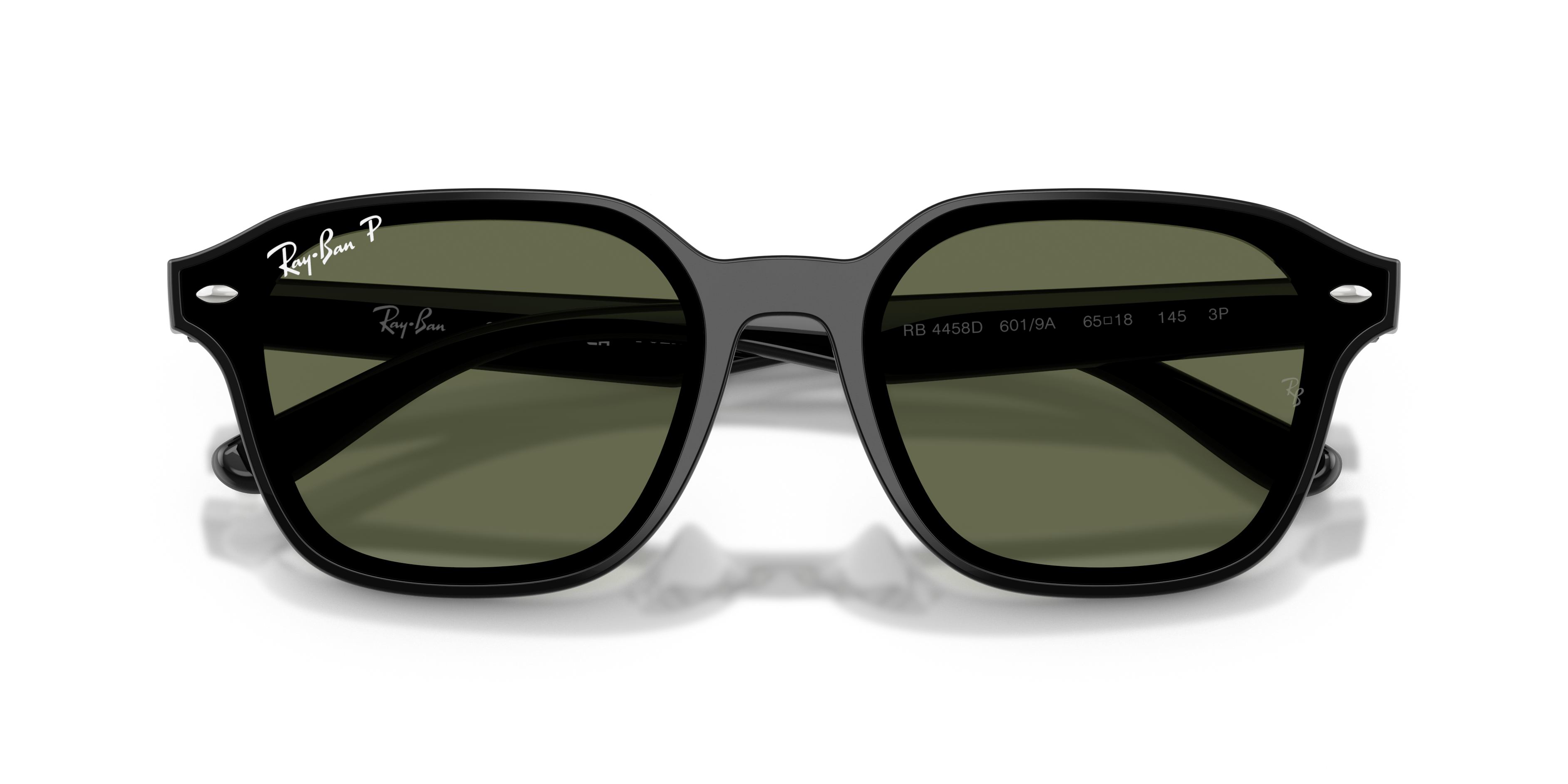 Ray-Ban RB4458D XL (65 - 18) with Green lenses and Black frame