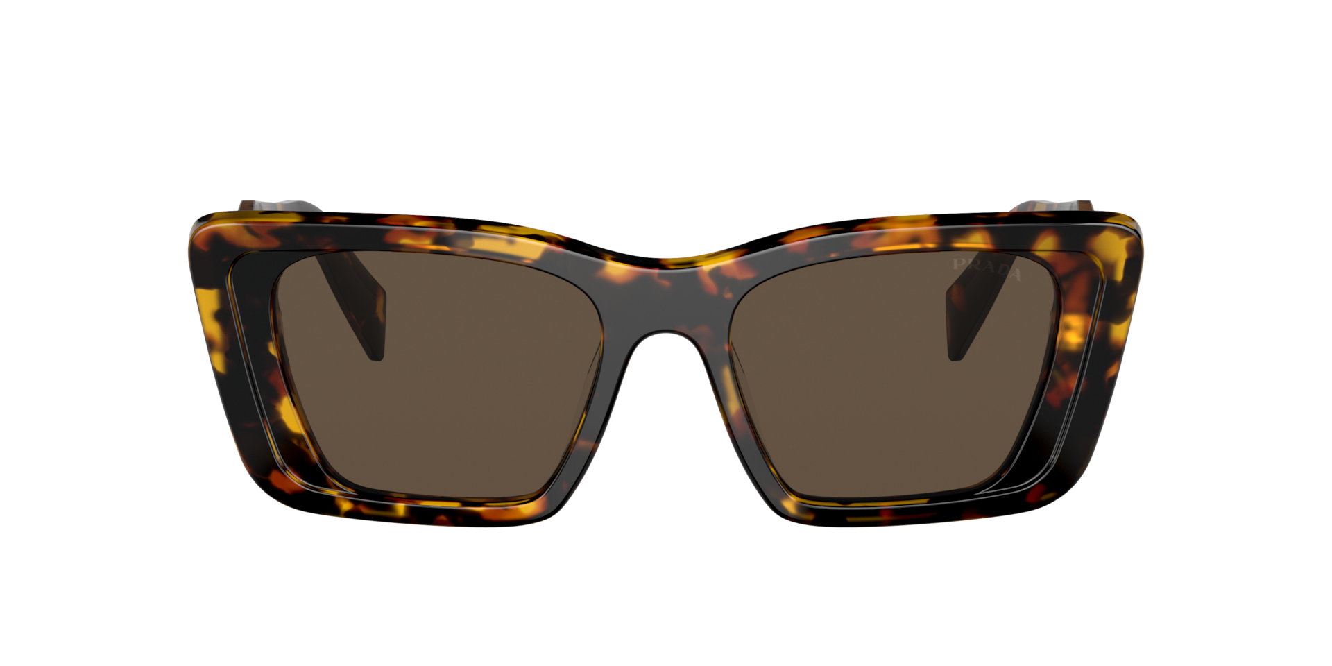 Prada PR 08YS XS (51 - 18) com Lentes Marrom e Armação Tartaruga