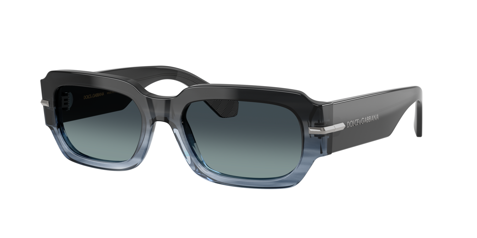 Dolce&Gabbana Mann Sunglass DG4485 - Rahmenfarbe: Verlauf Blau gestreift, Linsenfarbe: Blau Verlaufstönung