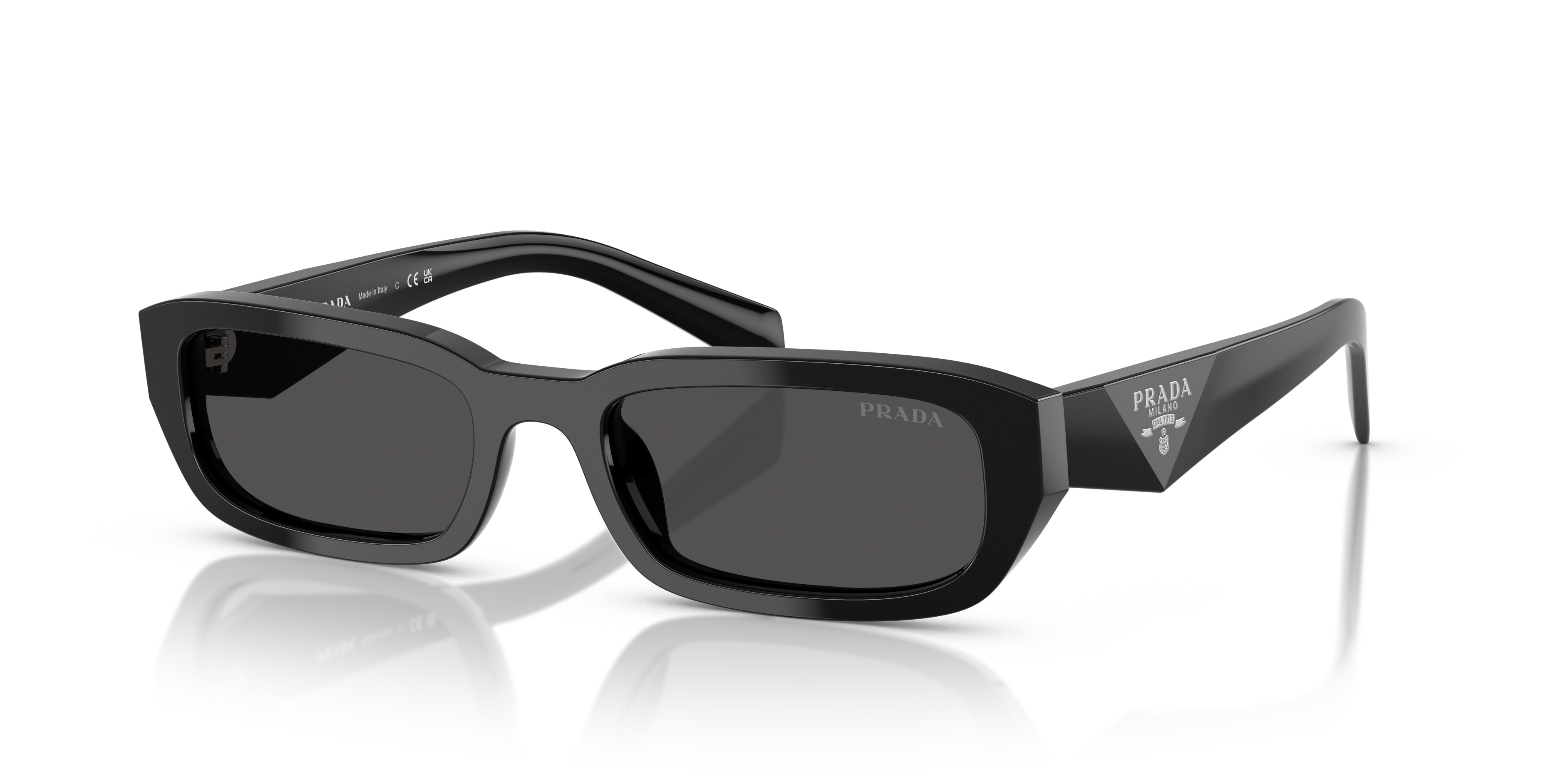 Prada PR B06S S (53 - 19) with Grey lenses and Black frame