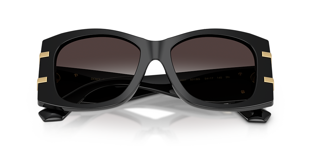 Dolce&Gabbana DG4501 M (54 - 17) com Lentes Cinza e Armação Preto