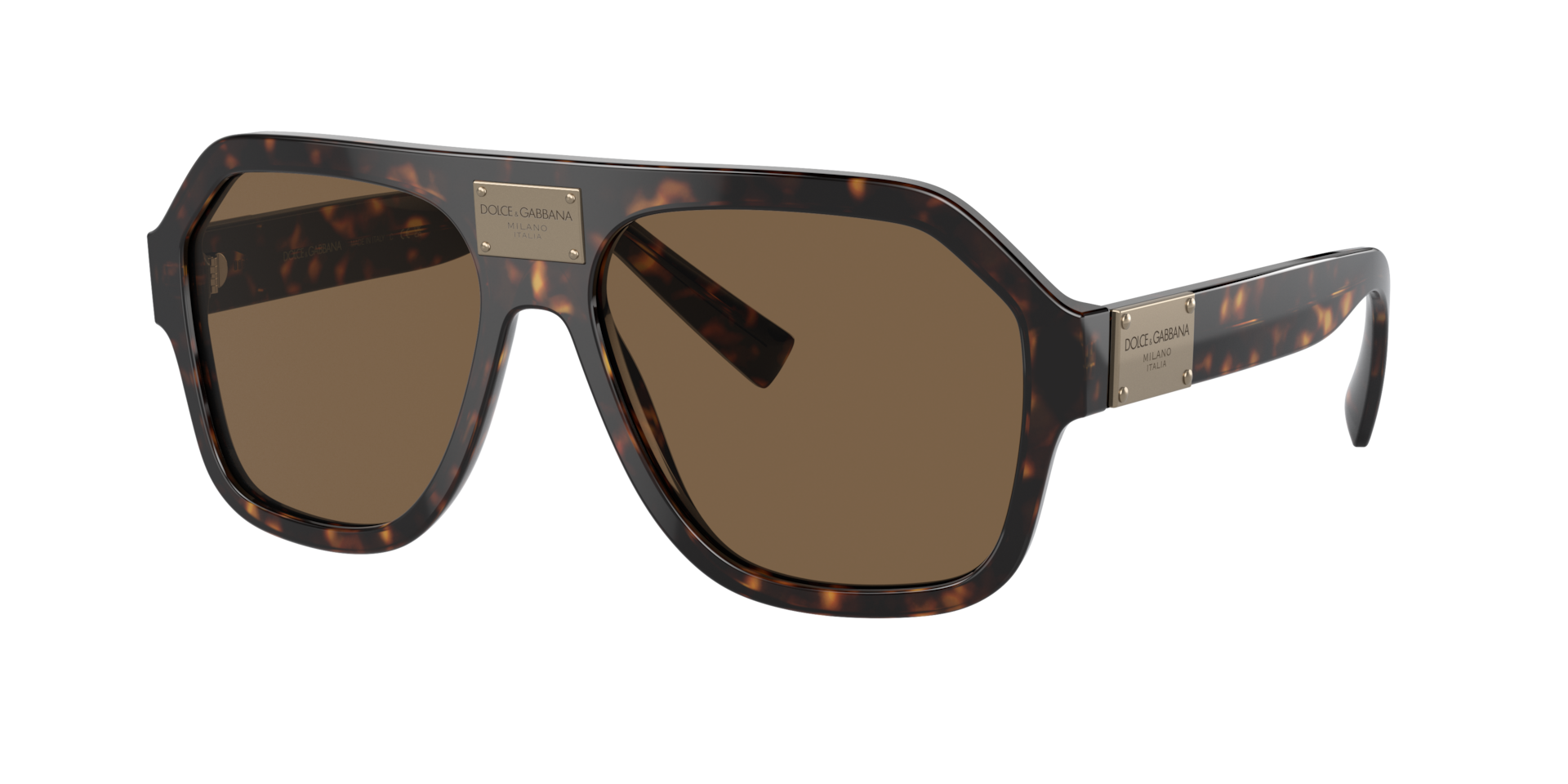 Dolce&Gabbana Mann Sunglass DG4433 - Rahmenfarbe: Havana, Linsenfarbe: Dunkelbraun