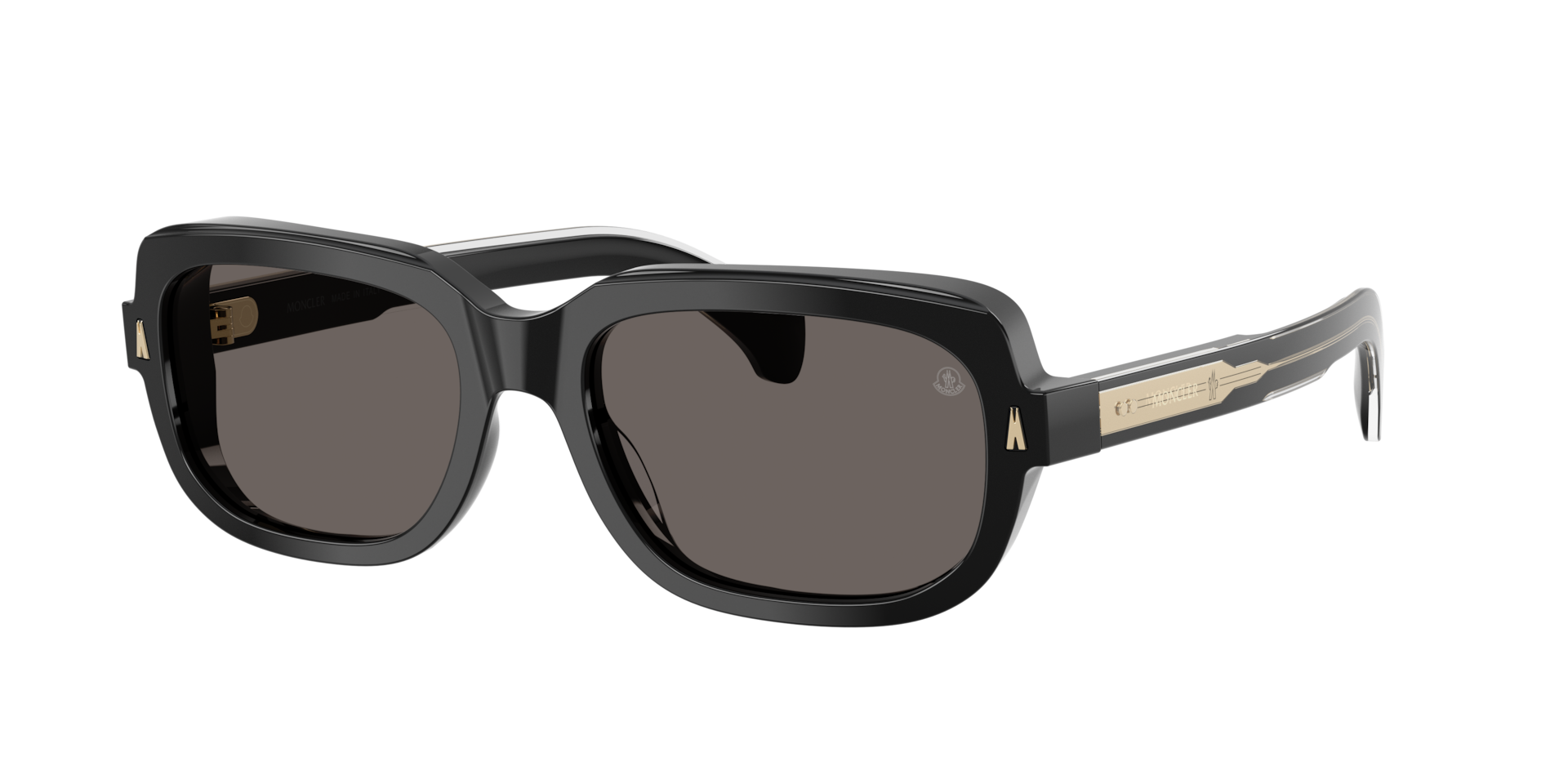 Moncler Unisex Sunglass ME6008 Suntrap - Couleur du Monture Noir brillant Couleur de Lentille Gris fonc 420 €