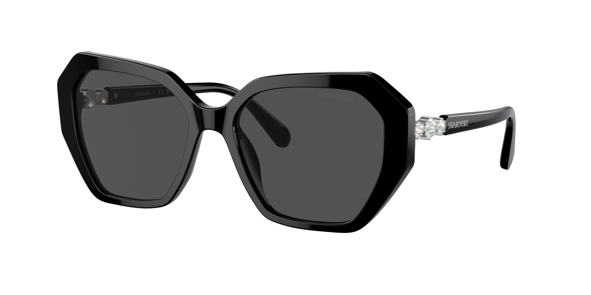Swarovski Woman Sunglass SK6017 -  Frame color: Black, Lens color: Dark Grey