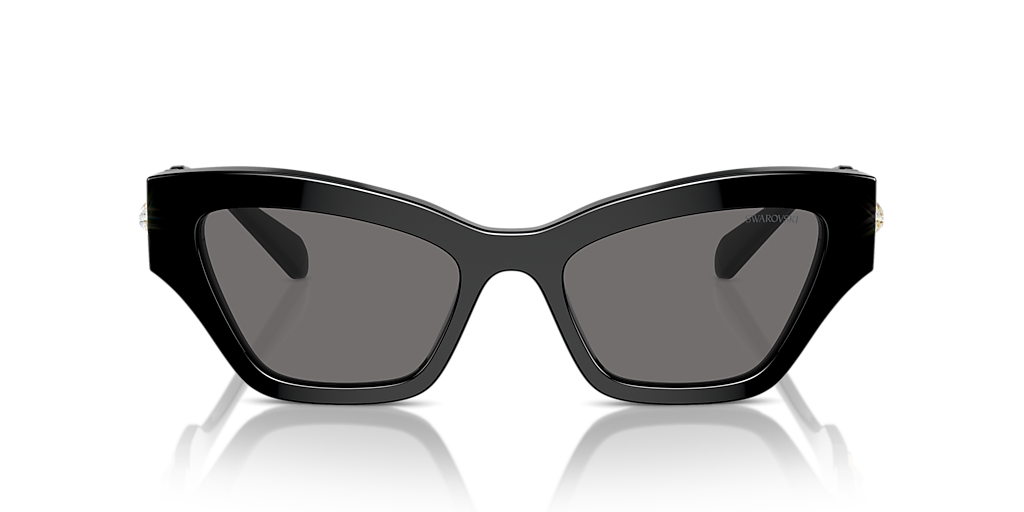 432 超美品　スワロフスキー　サングラス　度無　SK6023D Swarovski SK6021 M (53 - 19) with Grey lenses and Black frame