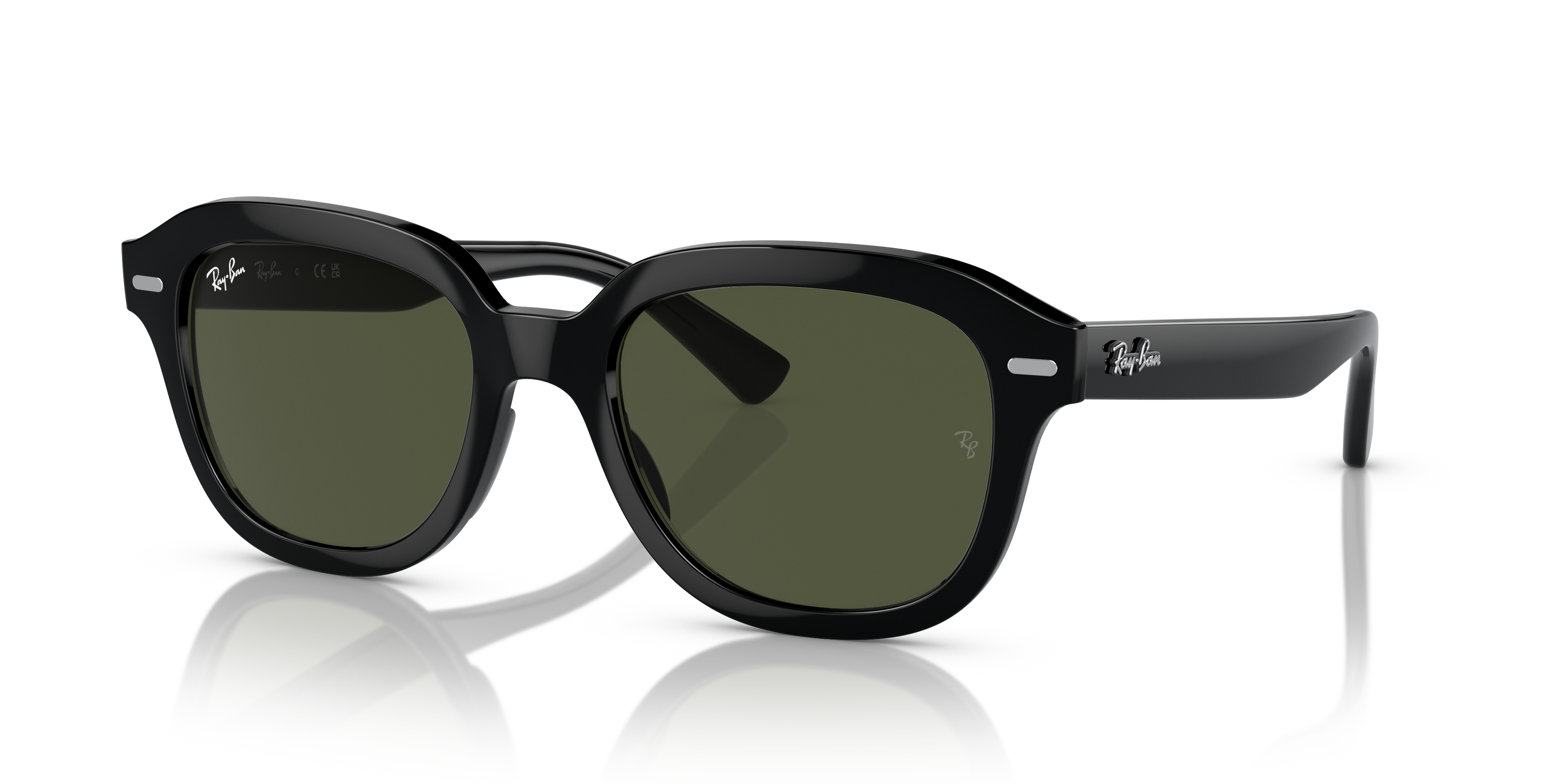 Ray-Ban Erik XL (53 - 20) with Green lenses and Black frame