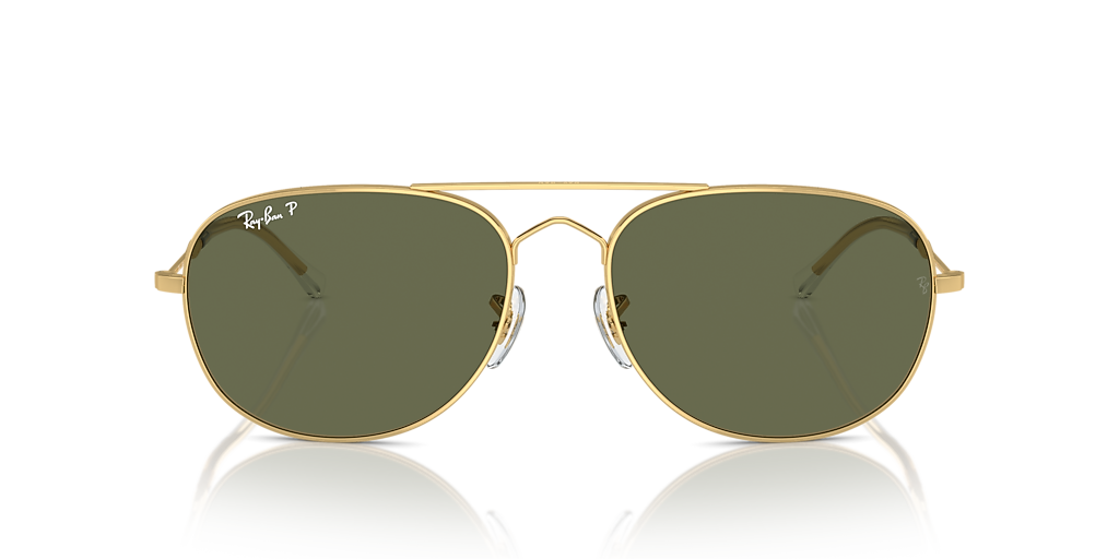 Ray-Ban Bain Bridge XXL (60 - 17) with Green lenses and Gold frame