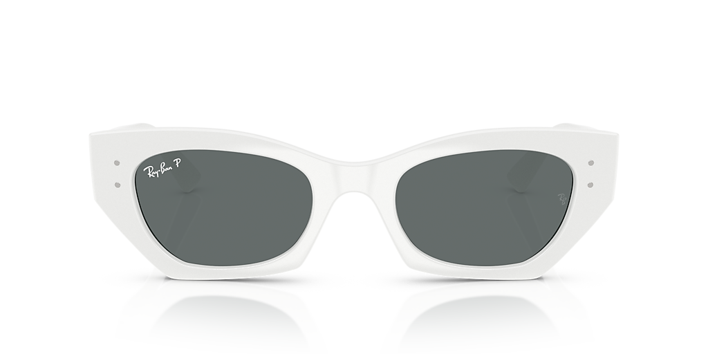 Ray-Ban Zena Women\'s White Cat-Eye Sunglasses Like New RAY-BAN Pulse RB4430 ZENA BIO Based Polished White / Grey  main image 2