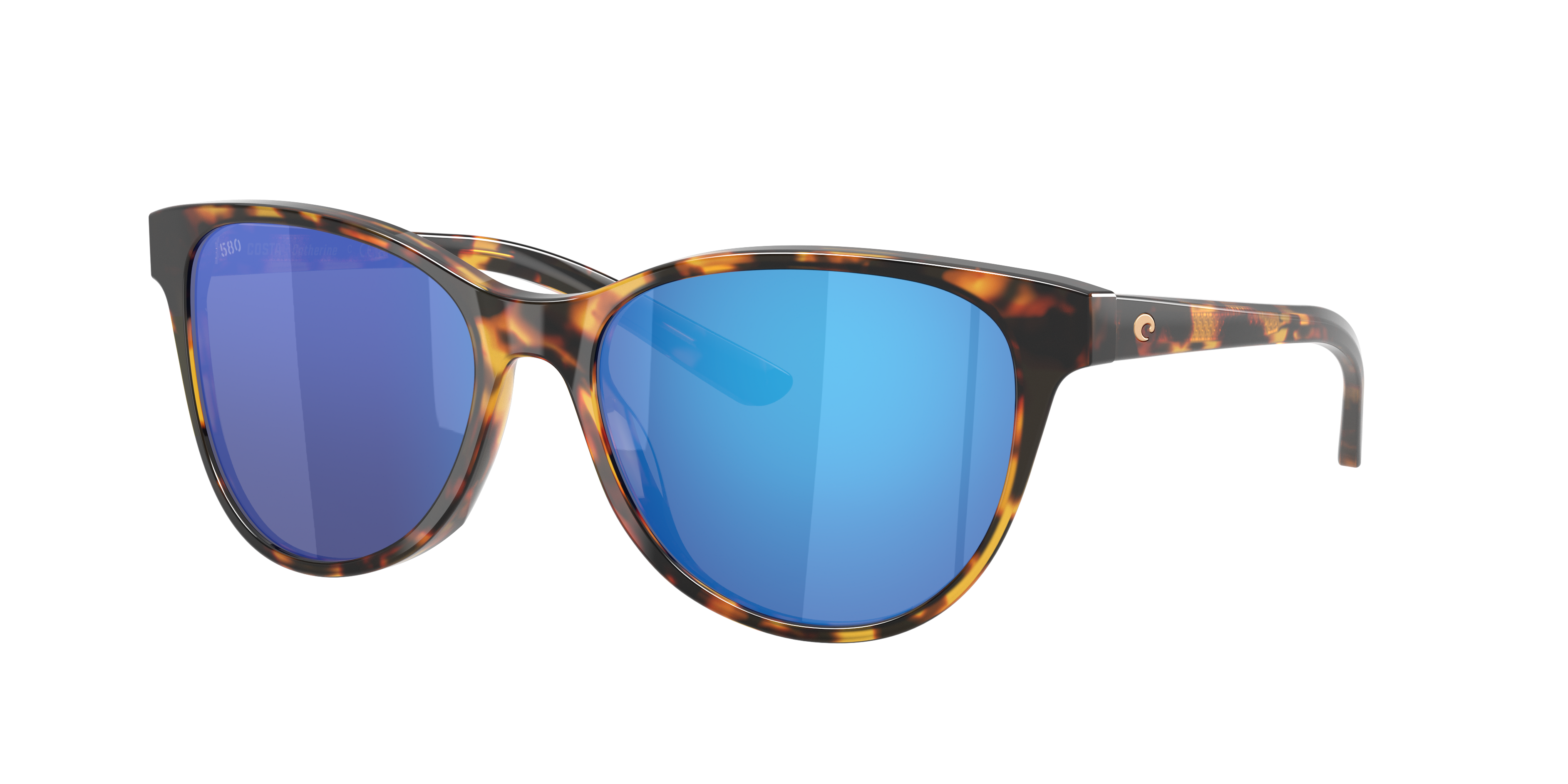Costa Woman Sunglass Catherine -  Frame color: Tortoise, Lens color: Blue Mirror
