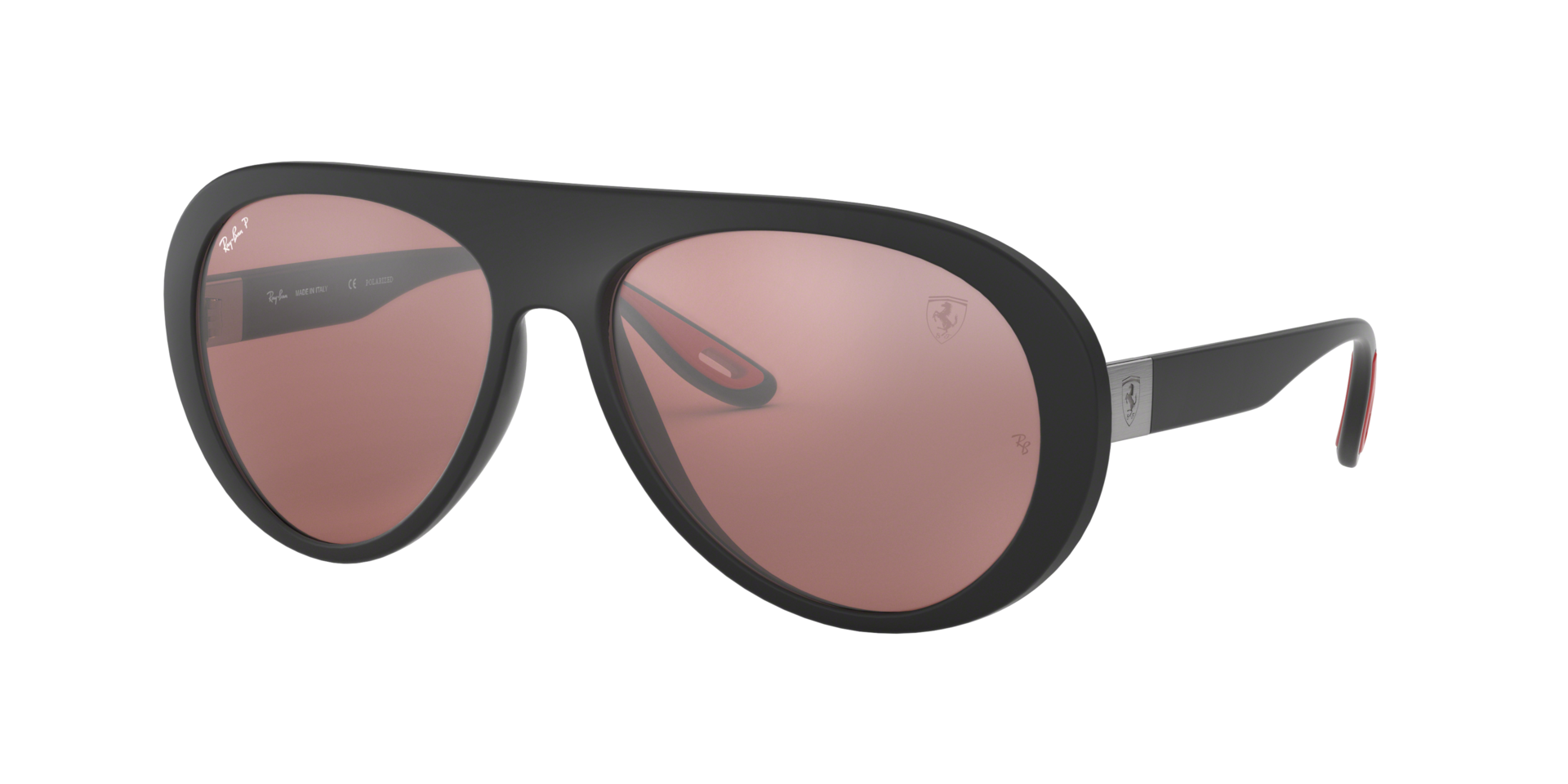 Ray-Ban Man Sunglass RB4310M Scuderia Ferrari Collection Polarized+ Lenses -  Frame color: Black, Lens color: Silver Polarised+