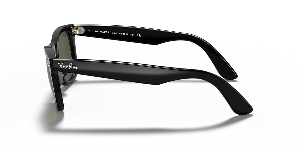 小物 Ray-Ban  Wayfarer Black Ray-Ban Wayfarer Ease M (50 - 22) with Green lenses and Black