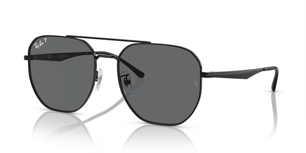 Ray-Ban RB3724D XXL (59 - 18) with Grey lenses and Black frame