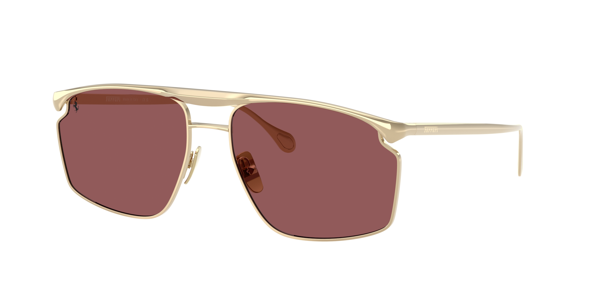 Ferrari Homme Sunglass FH1017 - Couleur du Monture Or Ple Couleur de Lentille Bordeaux 520 €