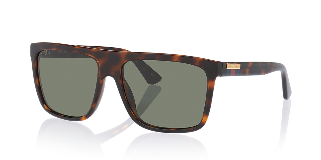 Gucci GG0748S XL (59 - 17) com Lentes Cinza e Armação Tartaruga