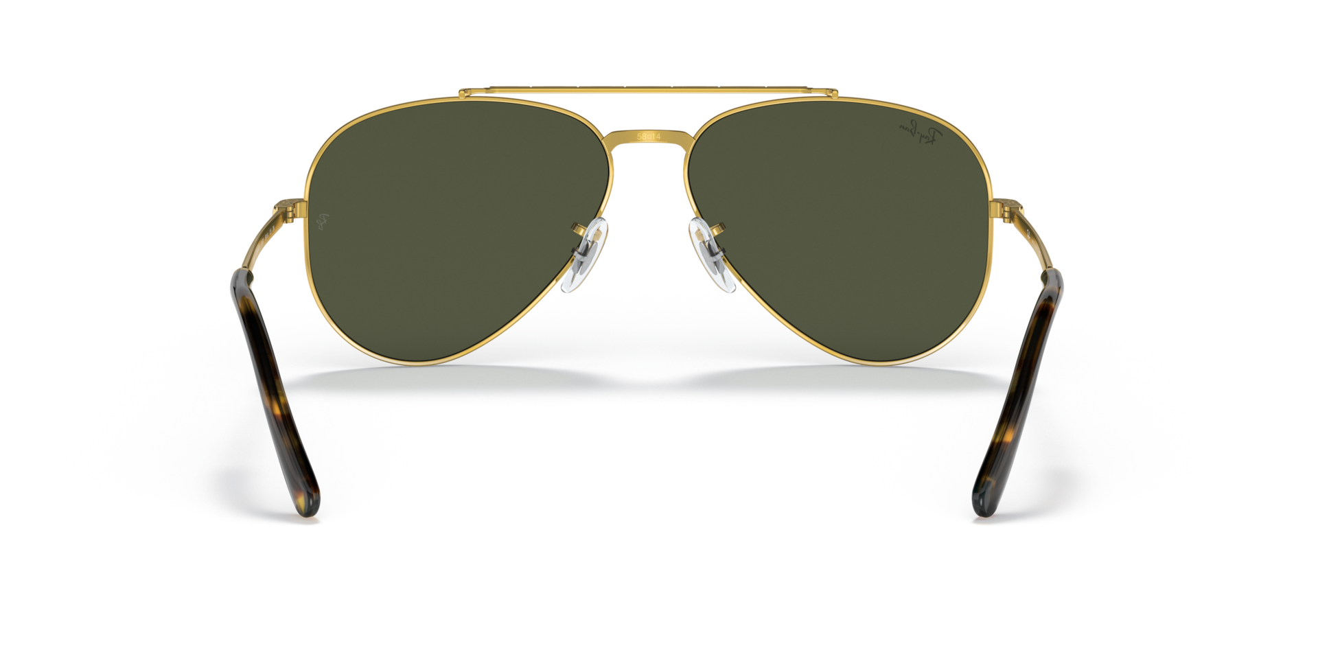 Ray-Ban New Aviator XXL (62 - 14) with Green lenses and Gold frame